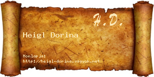Heigl Dorina névjegykártya